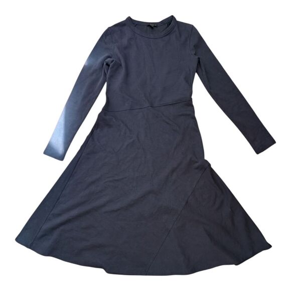 COS Dark Navy Fit And Flare Perfect Long Sleeve Midi Dress S - Picture 9 of 16